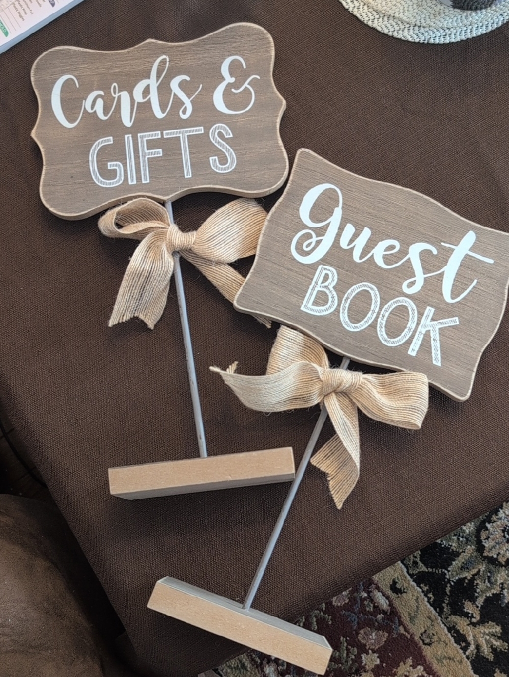 🕊️Wedding Collection🕊️Rustic Brown "Cards & Gifts" and "Guest Book" Signs